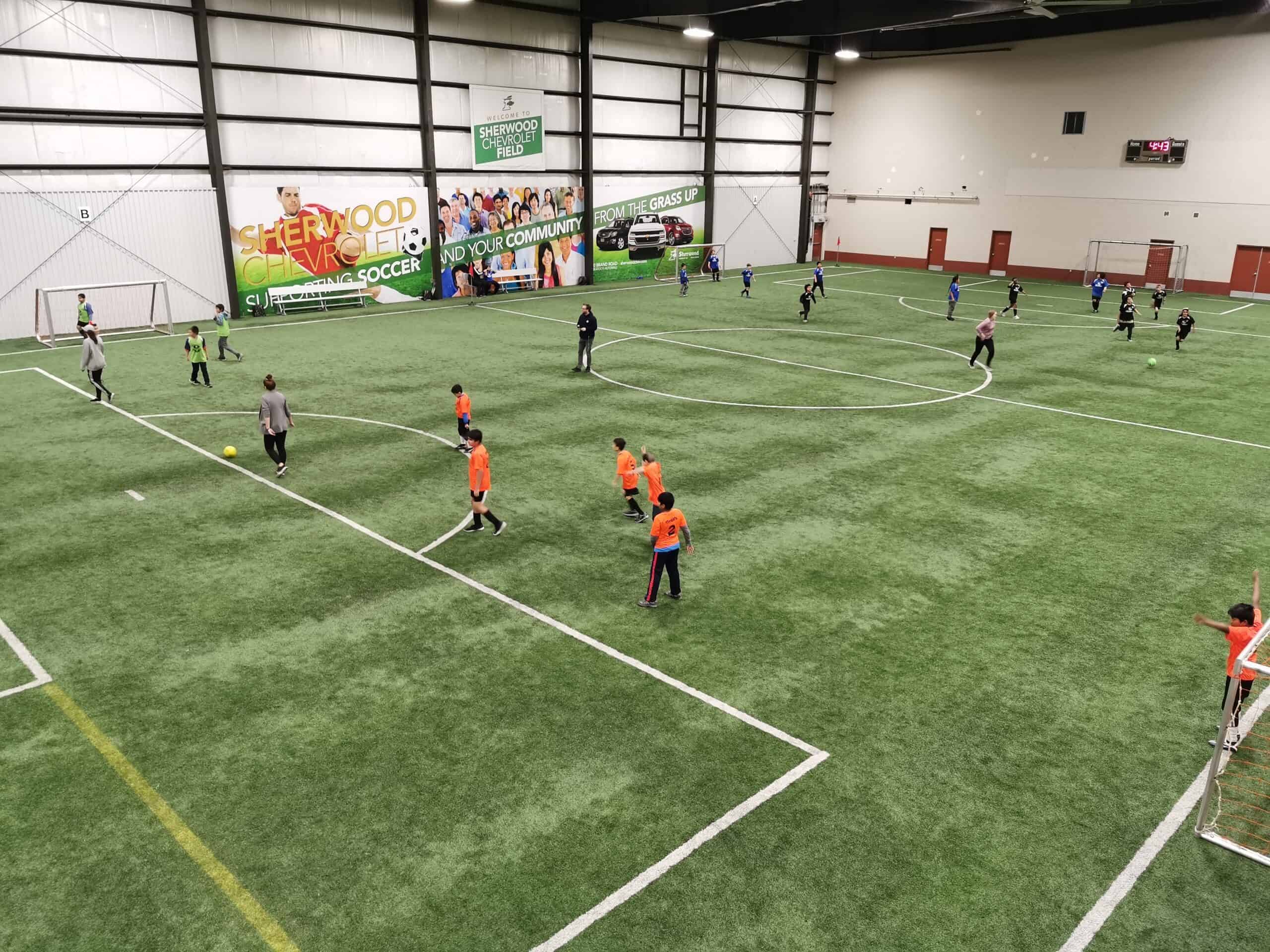 Soccer on Sherwood Chev field