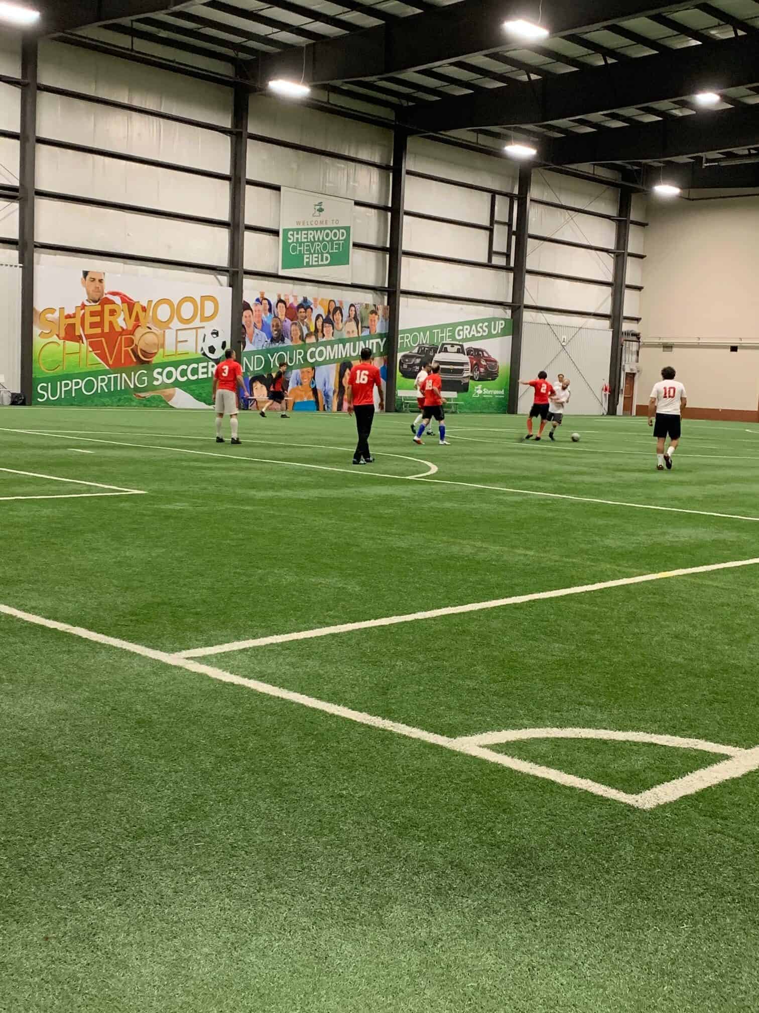 Soccer on Sherwood Chev field